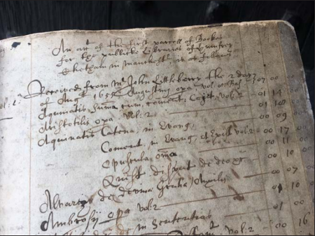Invoice of first books
